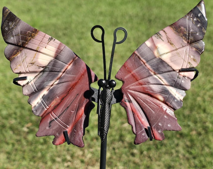 Purple Mookaite Crystal Butterfly Wings