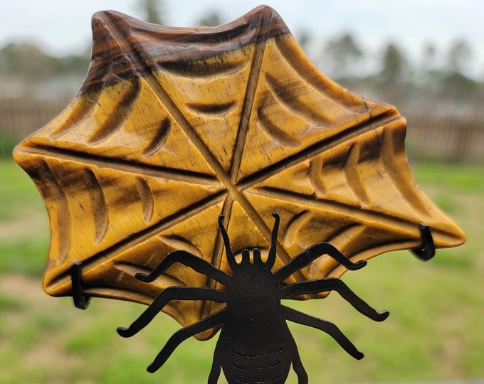 Tigers Eye Crystal Spider Web