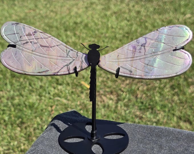 Rose Aura Crystal Dragonfly Wings
