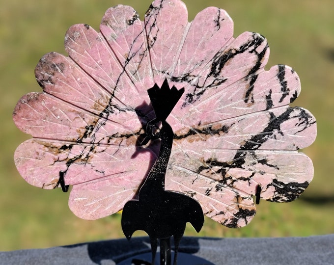 Rhodonite Crystal Peacock Wings