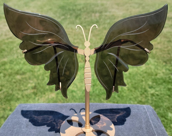 Ice Obsidian Crystal Butterfly Wings