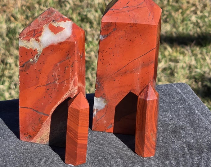 Red Jasper Crystal Towers