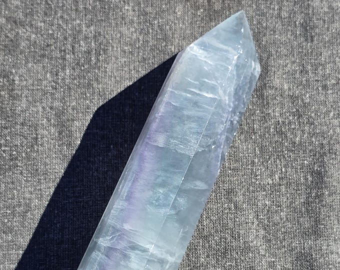 Stormy Blue~Green Fluorite Crystal Tower