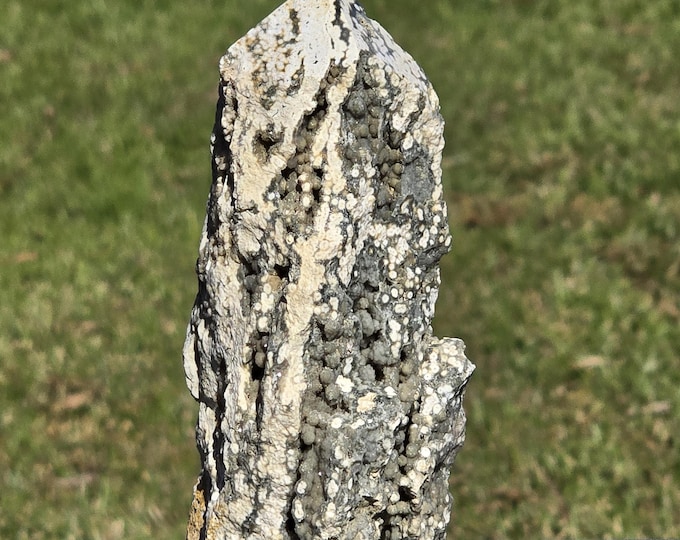 Drusy 8th Vein Orbicular Ocean Jasper Crystal Tower