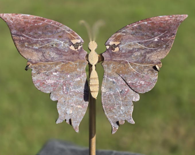 Ocean Jasper Crystal Butterfly Wings