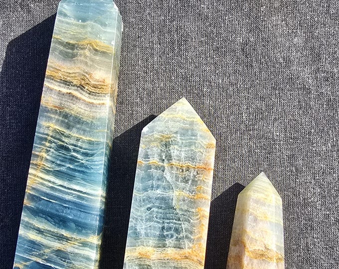 Blue Onyx Crystal Towers