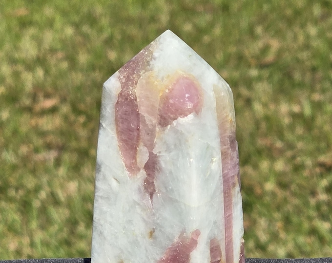 Elbaite Pink Tourmaline Crystal Tower