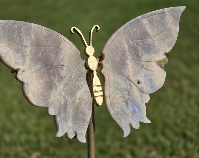 Flashy Moonstone Crystal Butterfly Wings