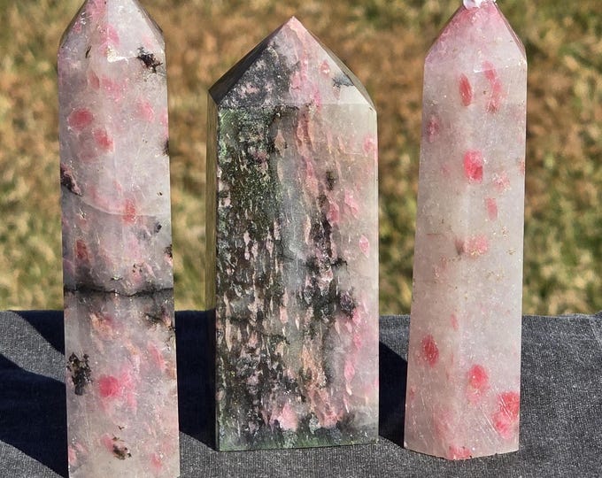 Ice Rhodonite Crystal Towers