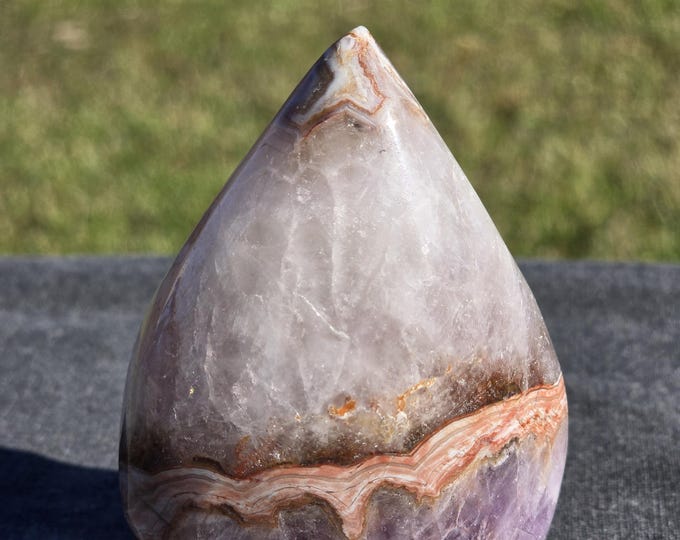 Amethyst Crazy Lace Agate Crystal Drop