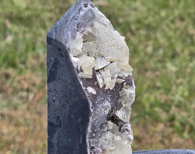 Sphalerite Crystal Tower with Calcite