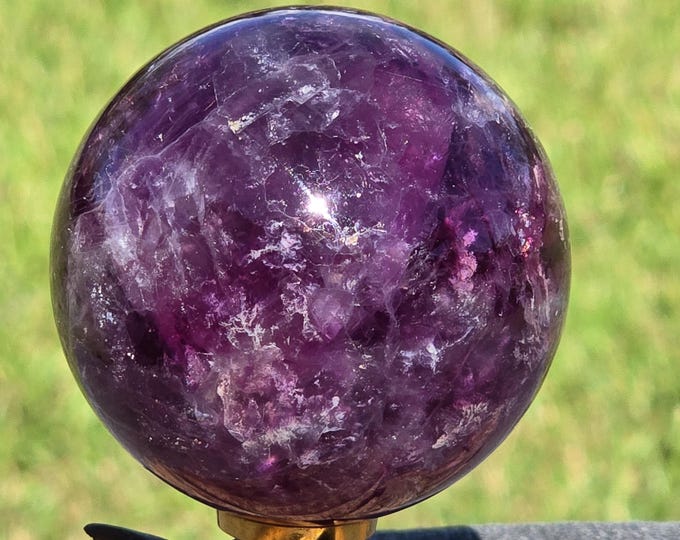 Purple Fluorite Crystal Sphere