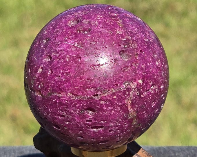 Honeycomb Ruby Crystal Sphere