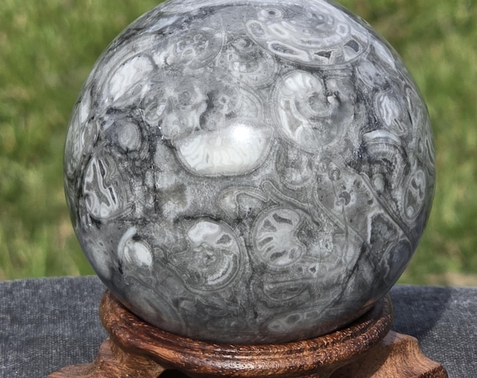 Fossil Jasper Crystal Sphere