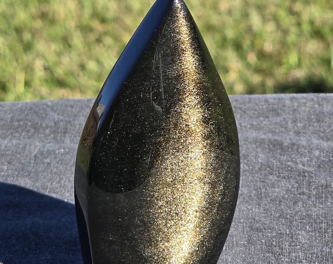 Golden Obsidian Crystal Drop