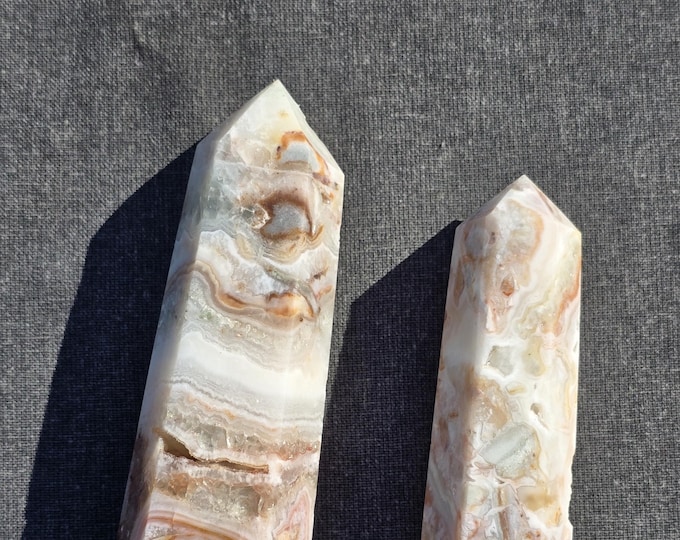 Crazy Lace with Fluorite Crystal Towers