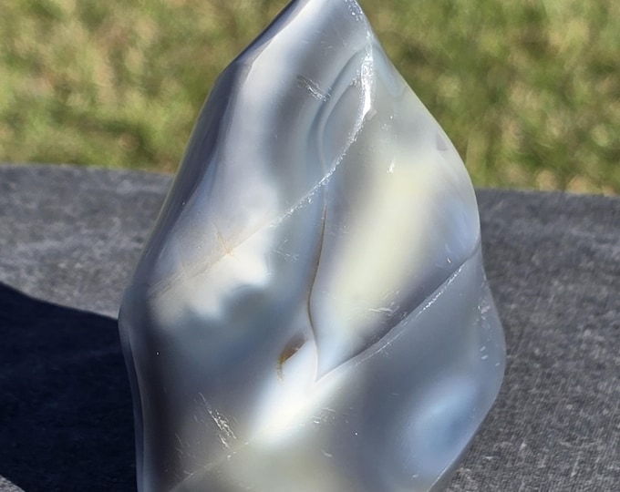 Orca Agate Crystal Drop