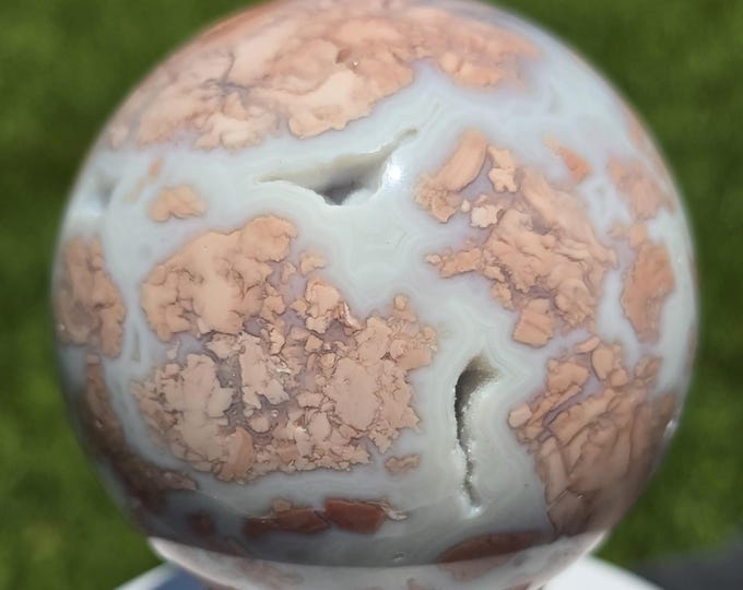 Pink Agate Crystal Sphere