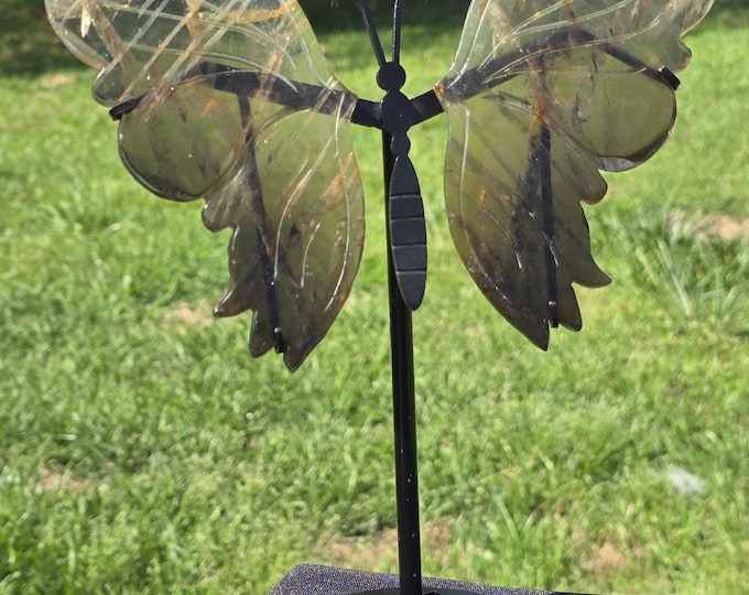 Smokey Citrine Crystal Butterfly Wings