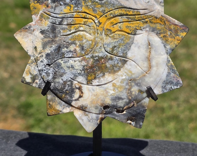 Yellow Jasper Crystal Sun