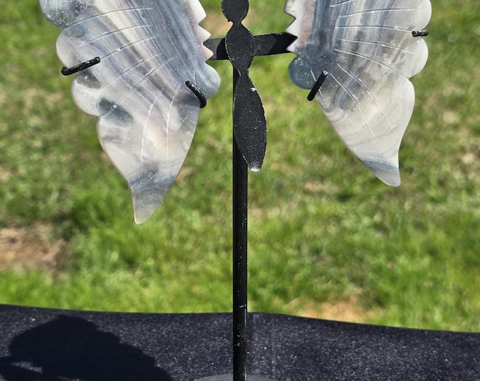 Silk Fluorite Crystal Butterfly Wings