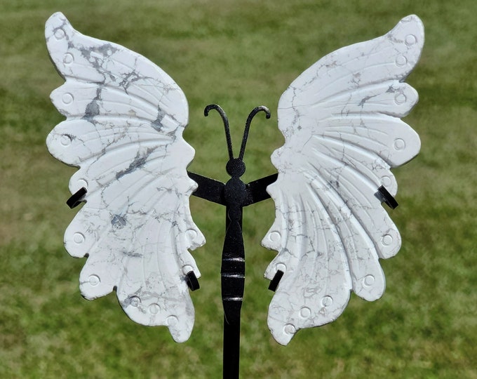 Howlite Crystal Butterfly Wings