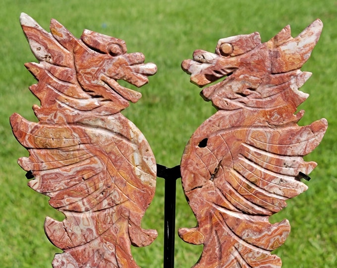 Rhyolite Crystal Double Dragons