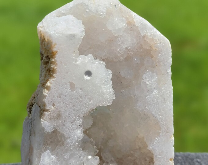 Drusy White Quartz Geode Crystal Tower