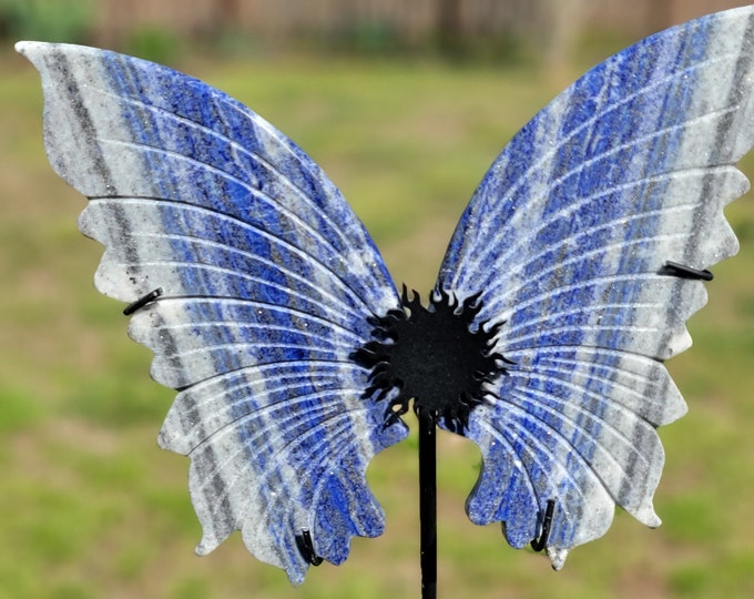 Lapis Lazuli Crystal Butterfly Wings