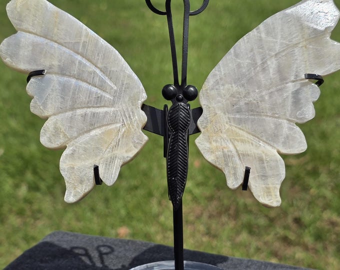 Moonstone Crystal Butterfly Wings