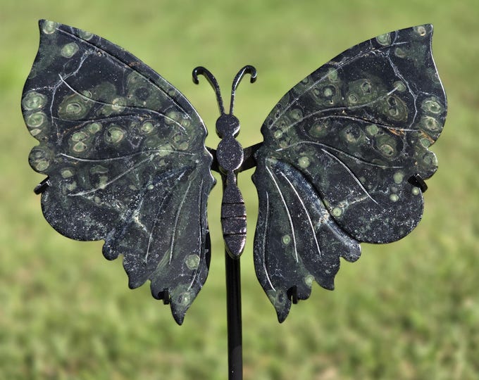 Kambaba Jasper Crystal Butterfly Wings