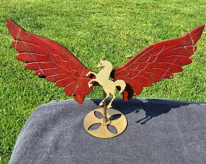 Red Jasper Crystal Unicorn Pegasus Wings