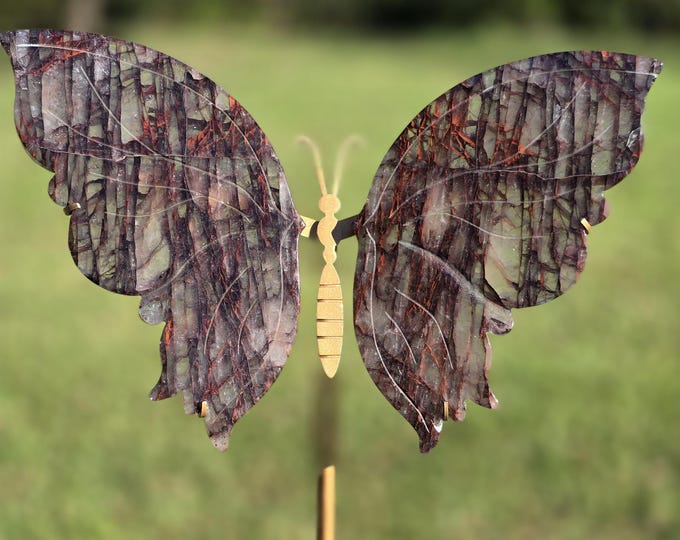 Fire Quartz Crystal Butterfly Wings