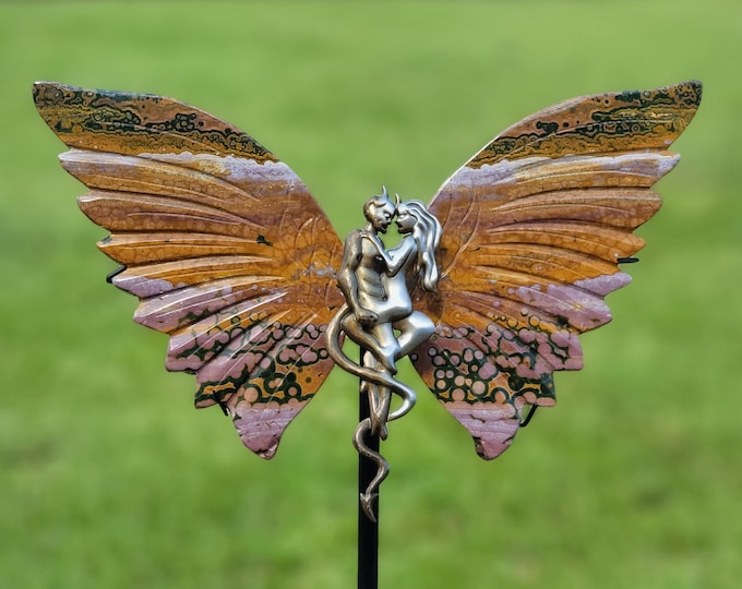 8th Vein Ocean Jasper Crystal Angel & Devil Wings * RARE*