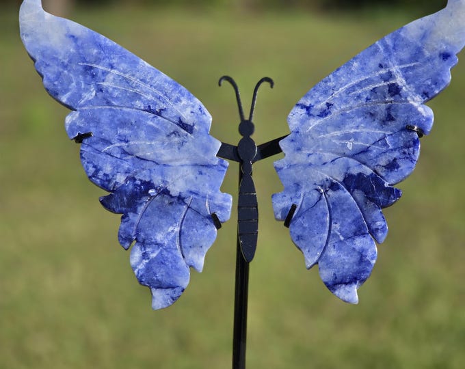 Afghanite Sodalite Crystal Butterfly Wings