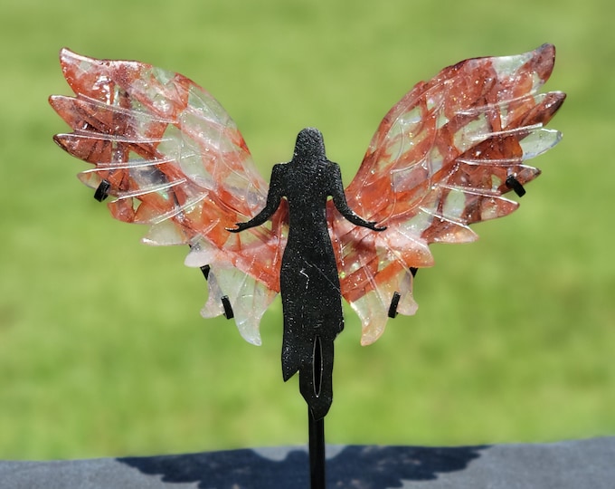 Fire Quartz Crystal Angel/Fairy Wings