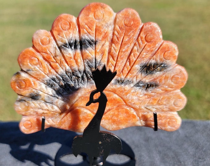 Sunstone Crystal Peacock Wings