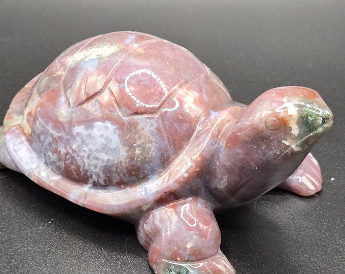 Purple Ocean Jasper Crystal Turtle