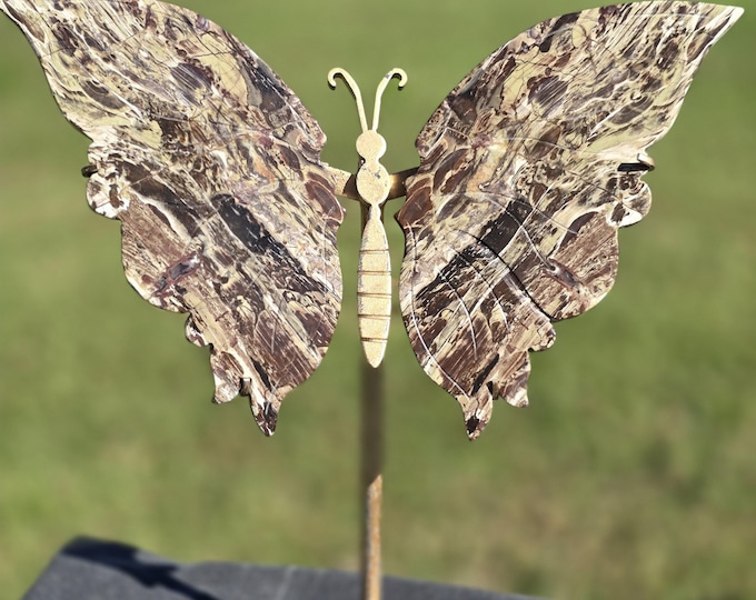 Brown Jasper Crystal Butterfly Wings
