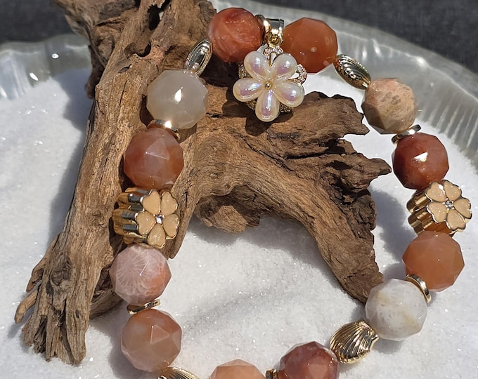 It Calls Me ~ Coral Jade Crystal Bracelet