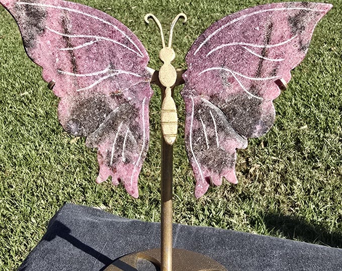 Rhodonite Crystal Butterfly Wings