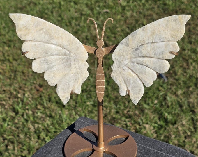 Moonstone Crystal Butterfly Wings