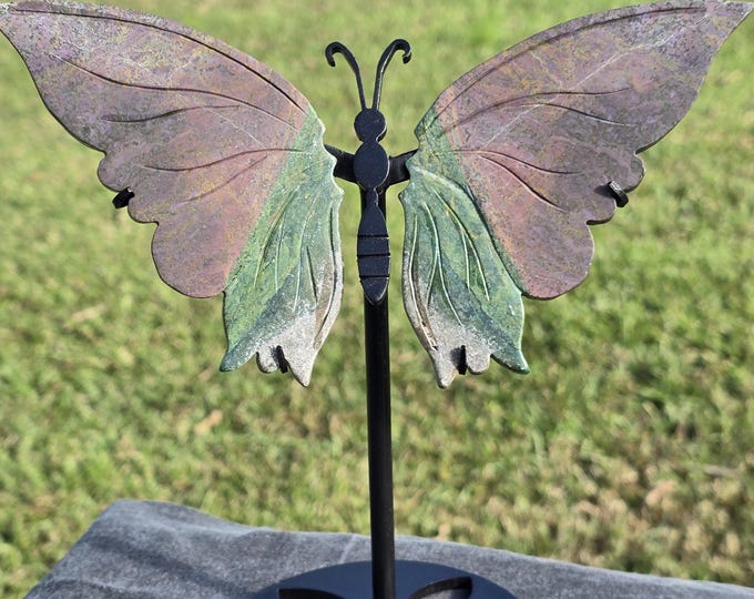Fancy Jasper Crystal Butterfly Wings