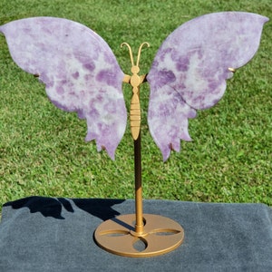 Purple Lepidolite Crystal Butterfly Wings