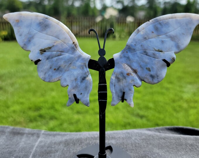 Blue Opal Crystal Butterfly Wings