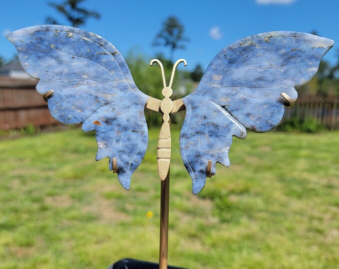 Blue Opal Crystal Butterfly Wings