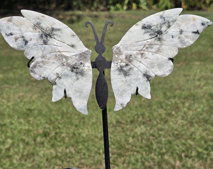 Rainbow Moonstone Crystal Butterfly Wings