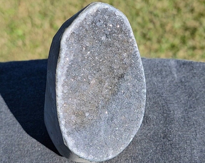 Lavender Gray Amethyst Crystal Geode