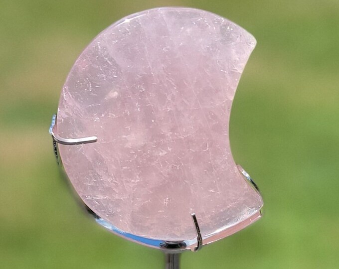 Rose Quartz Crystal Moon