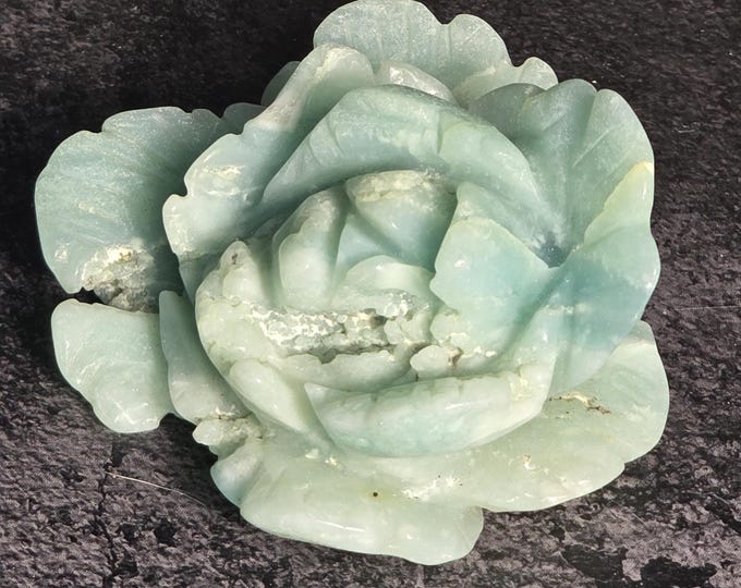 Caribbean Calcite Crystal Rose Carving